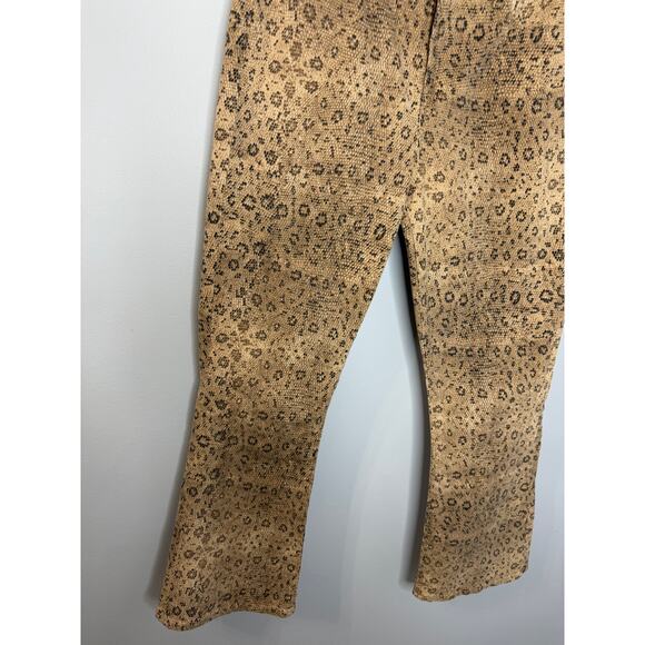 FRAME Le Crop High Waist Mini Boot Snake Print Jeans Vanilla Multi Denim 28 - Picture 5 of 13